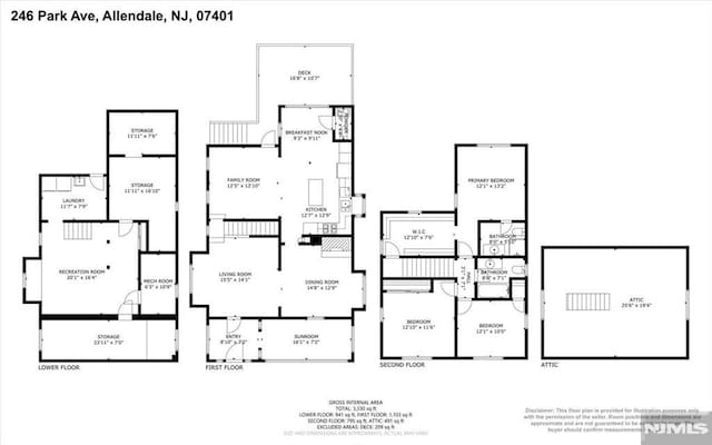 246 Park Ave, Allendale, NJ 07401 - home floor plan