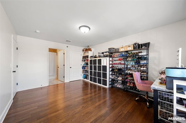 270 Grand Ave Unit 4E, Palisades Park, NJ 07650 - office area with wood finished floors and baseboards