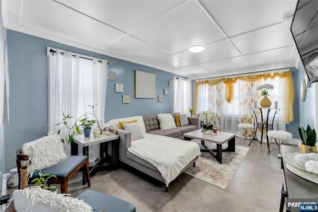18 Tromp St, Clifton, NJ 07011 - living room featuring crown molding