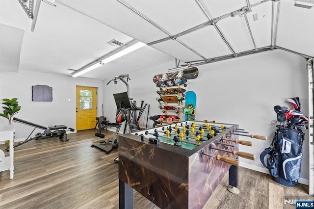 544 Jackson Ave, Twp Of Washington, NJ 07676 - game room with wood finished floors and baseboards