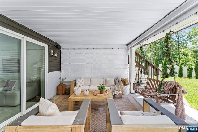 544 Jackson Ave, Twp Of Washington, NJ 07676 - sunroom / solarium featuring outdoor lounge area