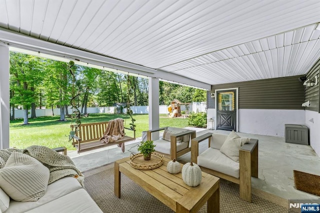 544 Jackson Ave, Twp Of Washington, NJ 07676 - view of patio / terrace with an outdoor hangout area and a playground