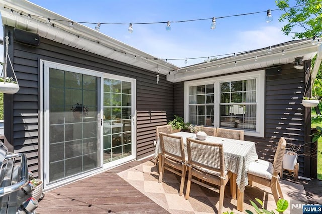 544 Jackson Ave, Twp Of Washington, NJ 07676 - wooden terrace featuring outdoor dining area