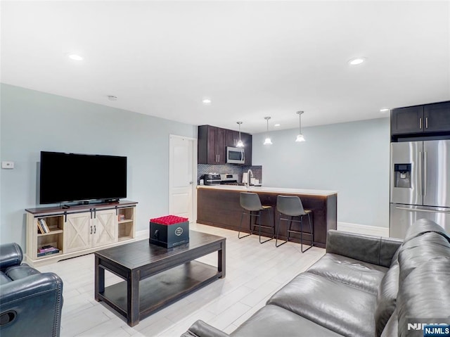 2200 Paterson Plank Rd Unit 19, North Bergen, NJ 07047 - living room featuring recessed lighting