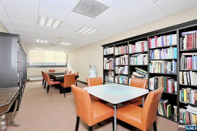 250 Gorge Rd Unit 12F, Cliffside Park, NJ 07010 - dining room featuring carpet and a paneled ceiling