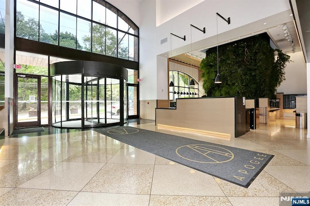 250 Gorge Rd Unit 12F, Cliffside Park, NJ 07010 - lobby featuring a towering ceiling