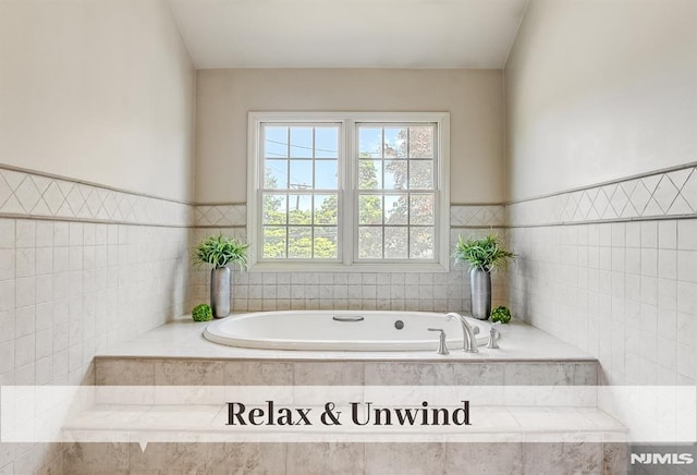 640 E Glen Ave, Ridgewood, NJ 07450 - full bathroom featuring a bath and tile walls