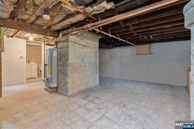 1153 Margaret St, Teaneck, NJ 07666 - unfinished below grade area with gas water heater
