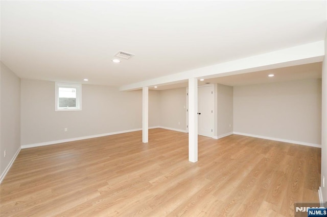 15-22 Radburn Rd, Fair Lawn, NJ 07410 - basement featuring light wood finished floors and recessed lighting
