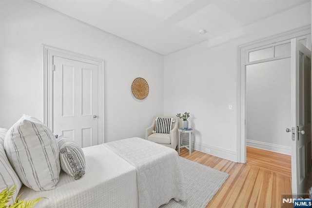 249 Valley Rd, Montclair, NJ 07042 - bedroom with light wood-style floors and baseboards