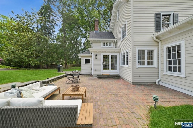249 Valley Rd, Montclair, NJ 07042 - view of patio / terrace featuring an outdoor living space, entry steps, and grilling area