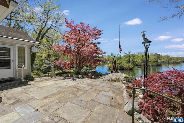 60 Leach Dr, Bloomingdale, NJ 07403 - view of patio / terrace featuring a water view