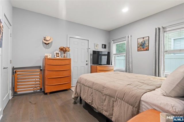 172 S St Unit 2A, Jersey City, NJ 07307 - bedroom with wood finished floors and recessed lighting