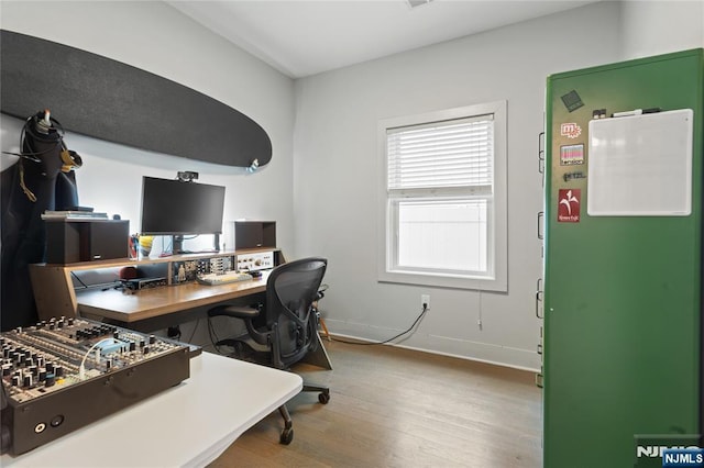 172 S St Unit 2A, Jersey City, NJ 07307 - office area with wood finished floors and baseboards