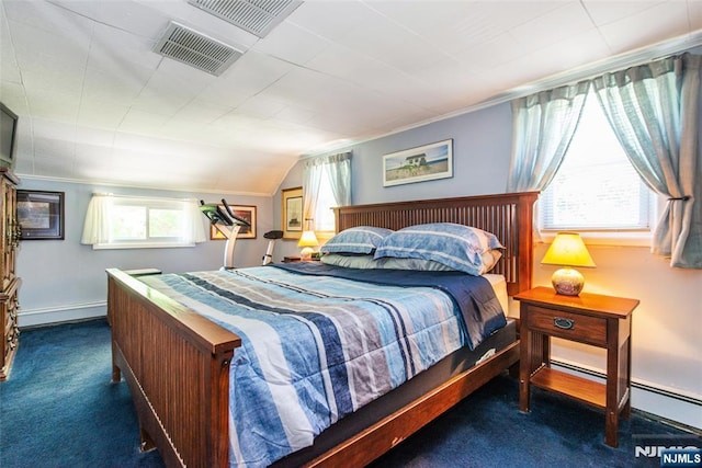 16 Dalewood Rd, Wayne, NJ 07470 - bedroom with carpet, crown molding, vaulted ceiling, and baseboards