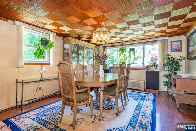 16 Dalewood Rd, Wayne, NJ 07470 - dining room with plenty of natural light, a chandelier, and wood finished floors