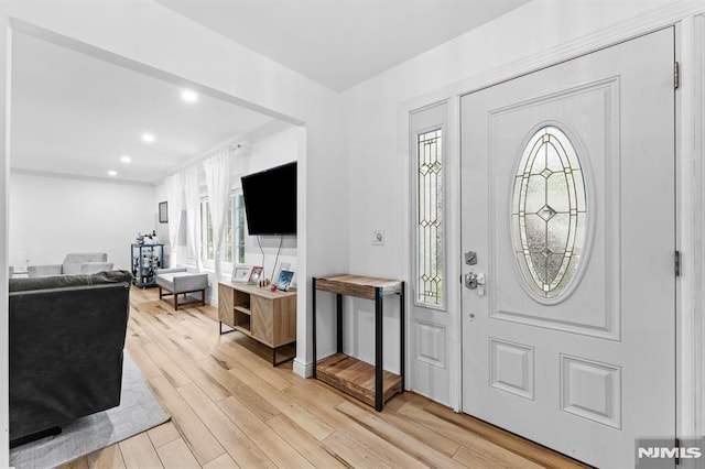 4 Kimberly Way, River Edge, NJ 07661 - entrance foyer featuring light wood finished floors and recessed lighting