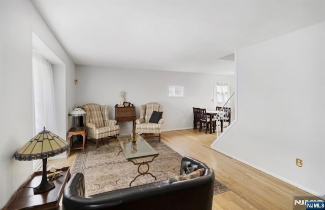 202 Linden Ave, Verona, NJ 07044 - living area with wood finished floors and baseboards