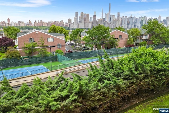 41 Lydia Dr Unit 41, West New York, NJ 07093 - view of tennis court with a view of skyline