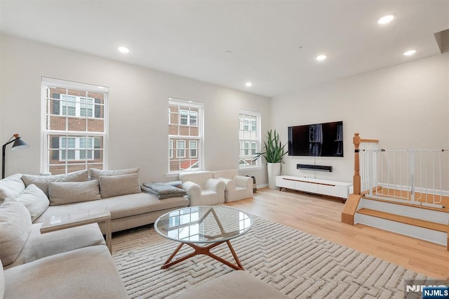 83 Landmark Ln, Fair Lawn, NJ 07410 - living area with wood finished floors and recessed lighting