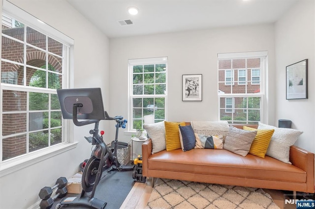 83 Landmark Ln, Fair Lawn, NJ 07410 - exercise room with wood finished floors and recessed lighting
