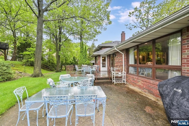 379 Mauro Rd, Englewood Cliffs, NJ 07632 - view of patio featuring outdoor dining space and area for grilling