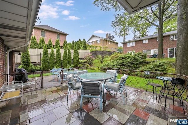 379 Mauro Rd, Englewood Cliffs, NJ 07632 - view of patio / terrace with outdoor dining area and a grill