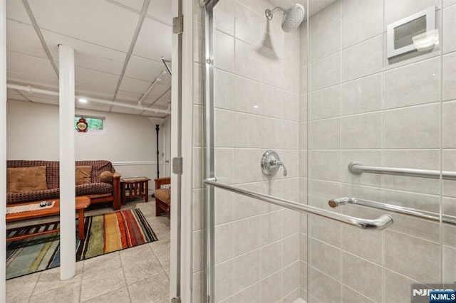 5 Laurel Pl, Glen Ridge, NJ 07028 - ensuite bathroom with a stall shower and tile patterned flooring