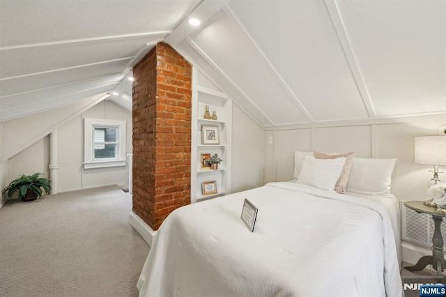 5 Laurel Pl, Glen Ridge, NJ 07028 - bedroom featuring vaulted ceiling and carpet flooring