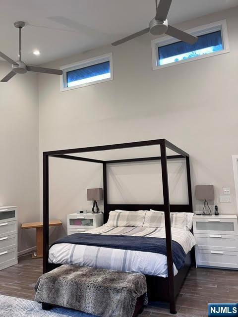 625 Roberge Dr, River Vale, NJ 07675 - bedroom featuring wood finished floors and a ceiling fan