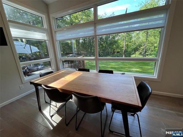 625 Roberge Dr, River Vale, NJ 07675 - dining area with baseboards and wood-type flooring