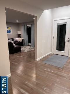 625 Roberge Dr, River Vale, NJ 07675 - hallway featuring baseboards and wood finished floors