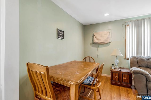 542 3rd Ave, Lyndhurst, NJ 07071 - dining area with light wood-style flooring, baseboards, and recessed lighting