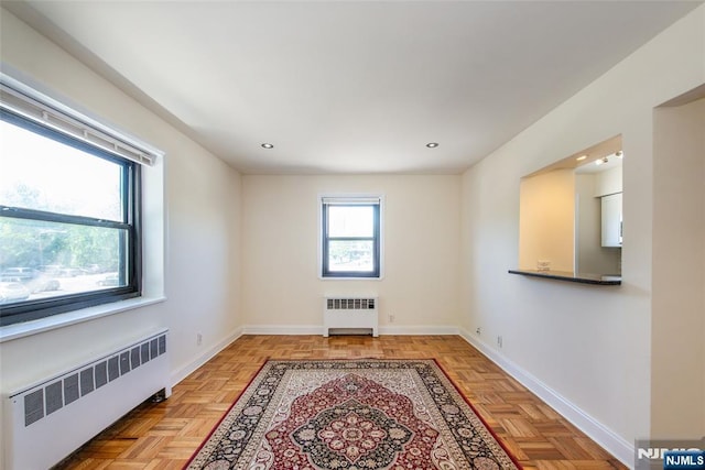 2333 Hudson Ter Unit A4, Fort Lee, NJ 07024 - spare room with radiator, baseboards, and recessed lighting