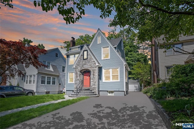 254 Springfield Ave, Rutherford, NJ 07070 - english style home with a chimney and stone siding
