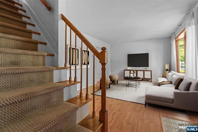 9 Rutan Pl, Bloomfield, NJ 07003 - living room with wood finished floors and stairs