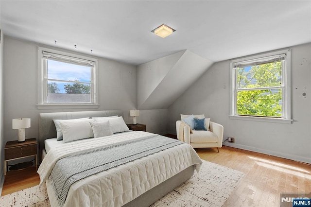 9 Rutan Pl, Bloomfield, NJ 07003 - bedroom featuring multiple windows, wood finished floors, baseboards, and lofted ceiling