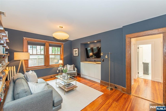 27 Nassau Rd, Montclair, NJ 07043 - living area featuring hardwood / wood-style flooring and baseboards