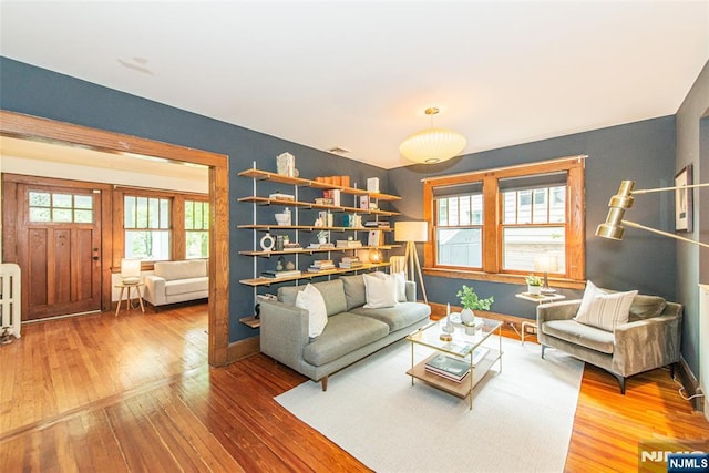 27 Nassau Rd, Montclair, NJ 07043 - living room featuring hardwood / wood-style floors and baseboards