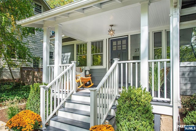 27 Nassau Rd, Montclair, NJ 07043 - doorway to property with covered porch