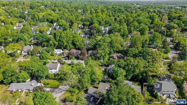 12 Louise Ln, Tenafly, NJ 07670 - aerial perspective of suburban area featuring a heavily wooded area
