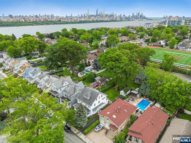 74 Oakdene Ave, Cliffside Park, NJ 07010 - aerial view of skyline and a nearby body of water