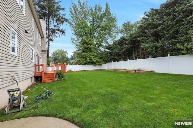 245 Forest Ave, Emerson, NJ 07630 - view of yard with a deck