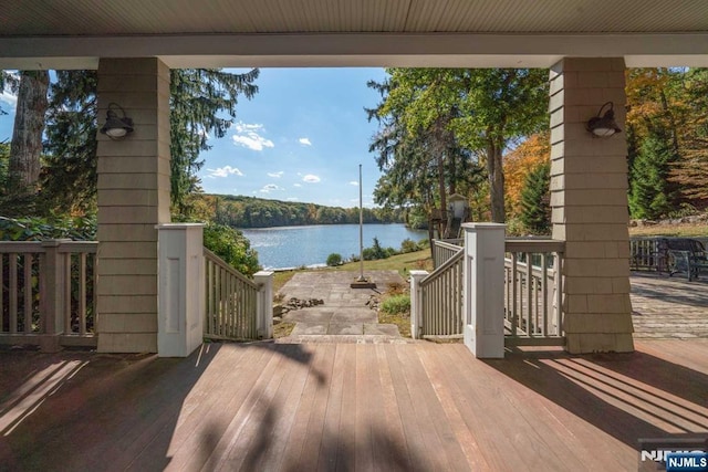 1 Brook Valley Ter, Kinnelon Borough, NJ 07405 - wooden deck with a water view