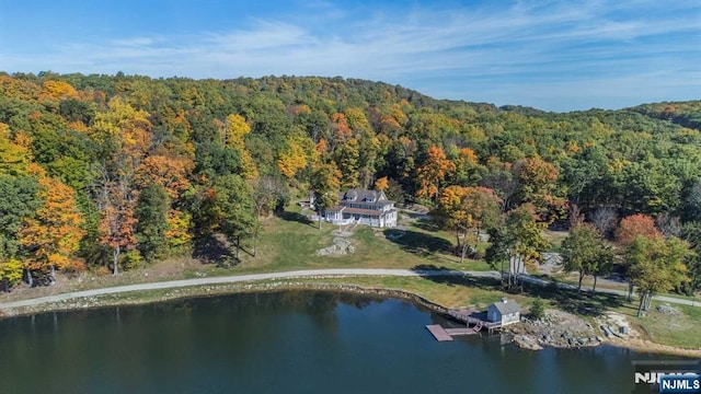 1 Brook Valley Ter, Kinnelon Borough, NJ 07405 - view of property location with a forest and a nearby body of water