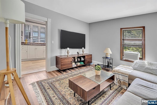 77 Myrtle Ave, Allendale, NJ 07401 - living area with light wood-style flooring and baseboards