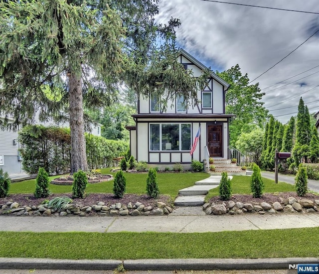 77 Myrtle Ave, Allendale, NJ 07401 - english style home featuring a front lawn