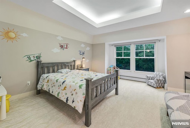 275 Gregory Rd, Franklin Lakes, NJ 07417 - carpeted bedroom featuring a baseboard heating unit and baseboards