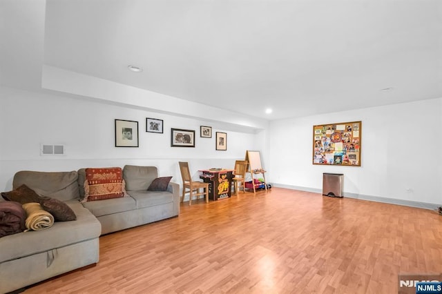 337 Vreeland Ave, Leonia, NJ 07605 - living room with light wood finished floors, recessed lighting, and baseboards