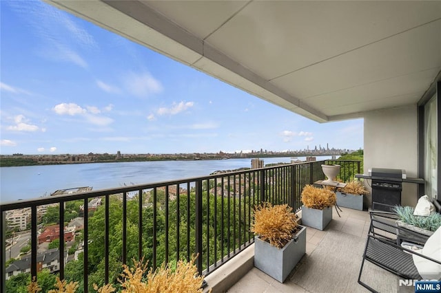 3 Horizon Unit 801, Fort Lee, NJ 07024 - balcony with a water view and area for grilling
